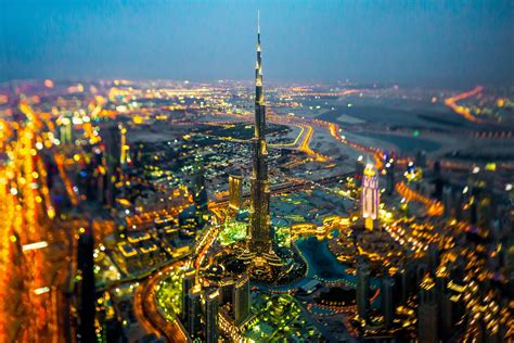 Burj Street 1080p Lights Dubai Khalifa Horizon Burj Khalifa At