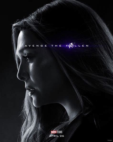 Elizabeth Olsen Avengers Endgame 2019 Promo Poster Celebmafia