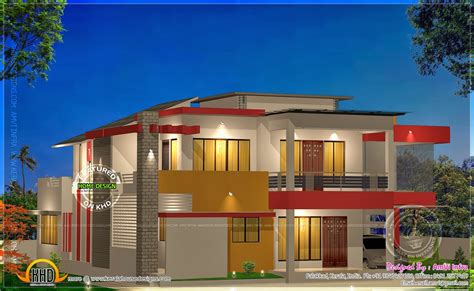 Contemporary Home Plans Free Modern 4 Bhk House Plan In 2800 Sq Feet
