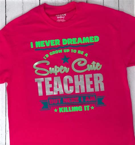 Super Cute Teacher T Shirt Long Sleeve T Long Sleeve Shirts Teacher Tshirts Shirts
