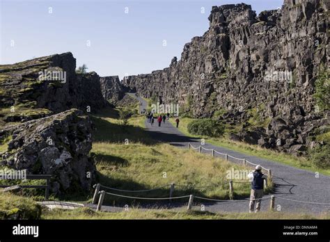 Thingvellir Located On A Fissure Rift Zone Running Through Iceland On