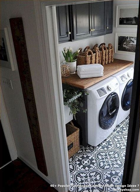 40 Popular Farmhouse Laundry Room Design Ideas Laundry Room Tile