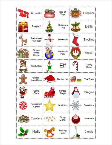 50 Printable Christmas Bingo Cards 1 Per Page Fun Christmas Etsy