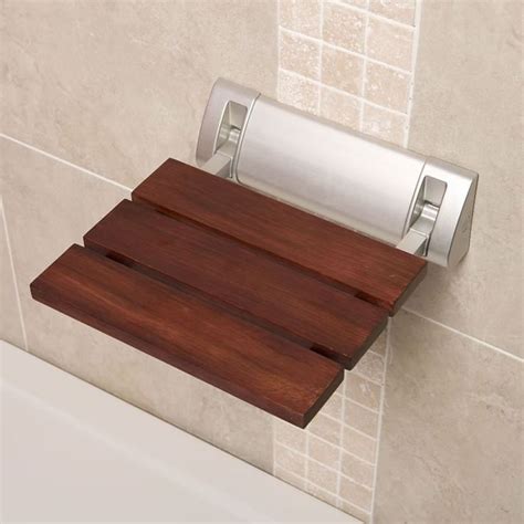 Milano Select Modern Wall Mounted Folding Shower Seat With Wide