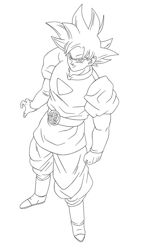 Drawing Cool Goku Ultra Instinct Coloring Pages Naianecosta16