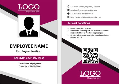 Microsoft Word Vertical Id Card Template Word Best Free Template For You