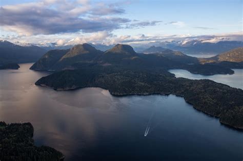 Premium Photo Aerial Landscape View Of Gambier Island In Howe Sound
