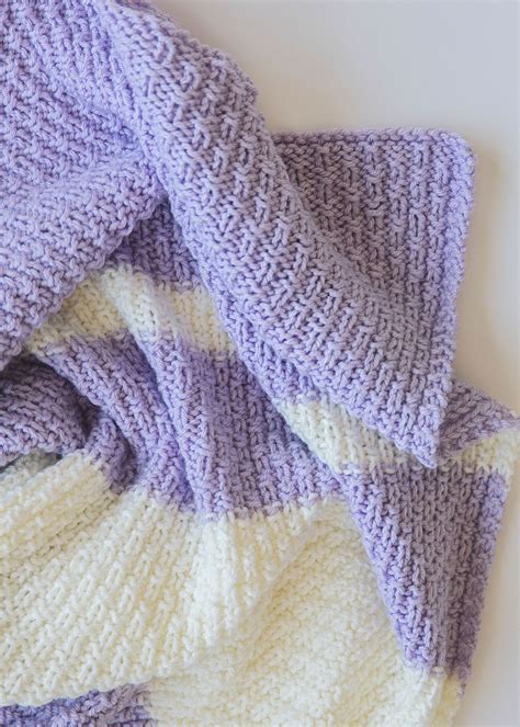 Begginer Knitting Projects Baby Blankets This Easy Knit Ba Blanket Patt