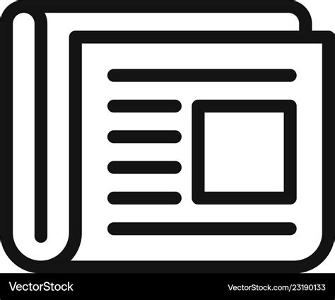 Newspaper Icon Royalty Free Vector Image Vectorstock