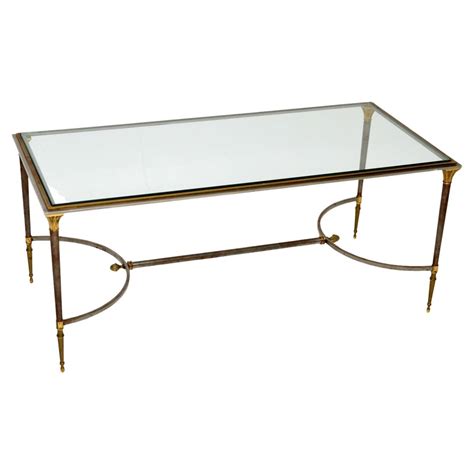French Vintage Brass Coffee Table At 1stdibs French Brass Coffee