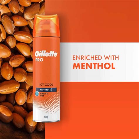 Buy Gillette Pro Shaving Gel Icy Cool With Menthol 200ml Online And Get