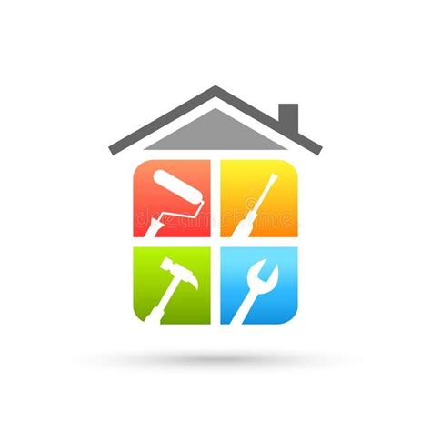 Home Repair Logo With Work Tools Royalty Free Illustration Work Tools