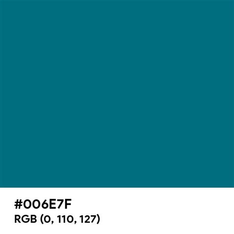 Exotic Plume Color Hex Code Is 006e7f