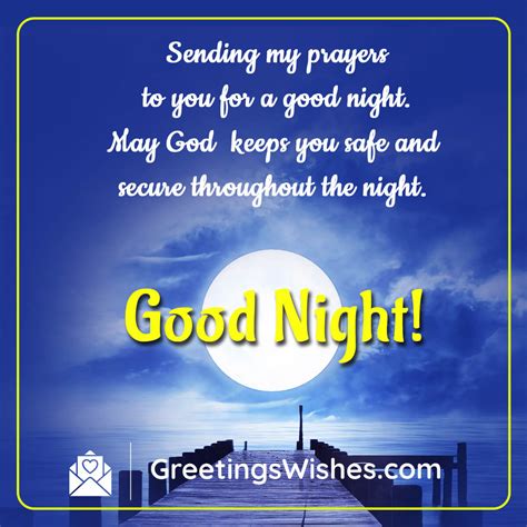 Good Night Prayer Wishes Greetings Wishes