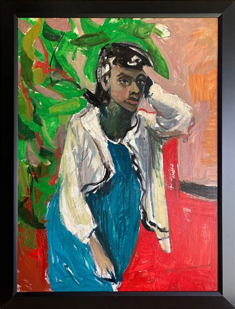 Bernard Harmon Girl Thinking Expressionist Portrait Of Young Woman