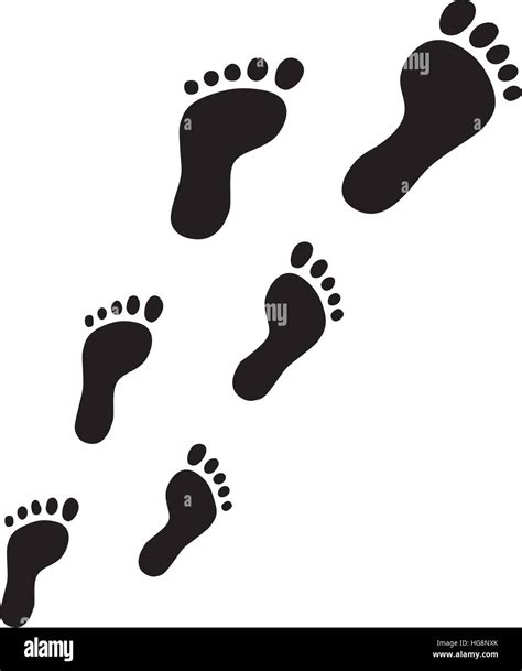 Footprints Walking Human Feet Stock Vector Image Art Alamy