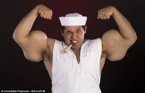 Island News The Real Life Popeye Who Has The Worlds Biggest Biceps