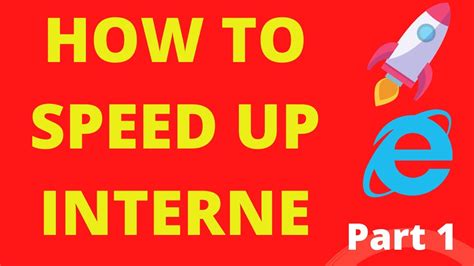 How To Increase Internet Speed Part 1 Youtube