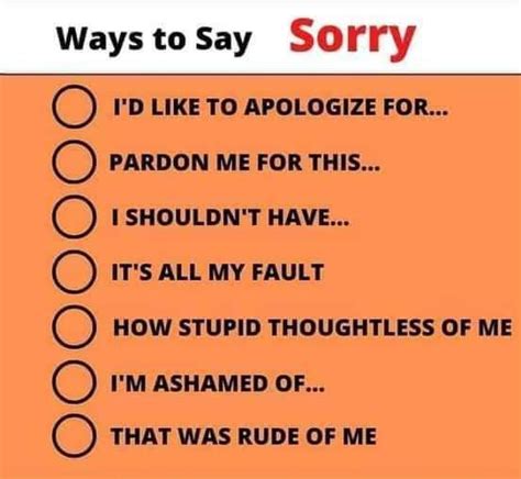 Sorry In 2022 Ways To Say Sorry English Vocabulary Words Learning