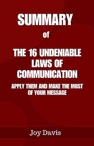 Amazon Com Summary Of The Undeniable Laws Of Communication Apply Them And Make The Most Of