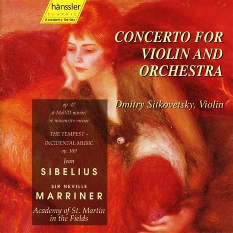 Sibelius Violin Concerto Etc Sitkovetsky Marriner Asmf Dmitry Sitkovetsky Cd