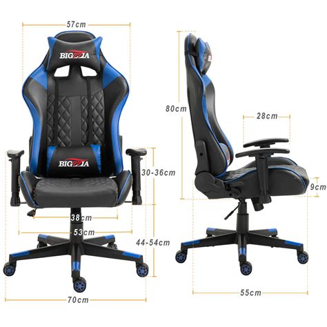 Office drafting chair leather pu adjustable computer seat executive armrest. Bigzzia Office Racing Gaming Chair PU Leather Lift Swivel Computer Desk Recliner | eBay