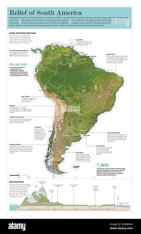 Infographic Of The Relief Characteristics Of South America Adobe