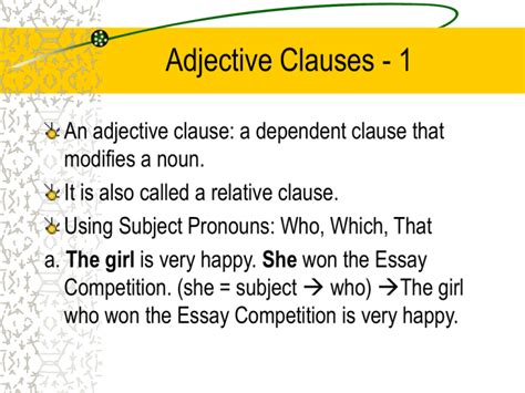 Adjective Clauses