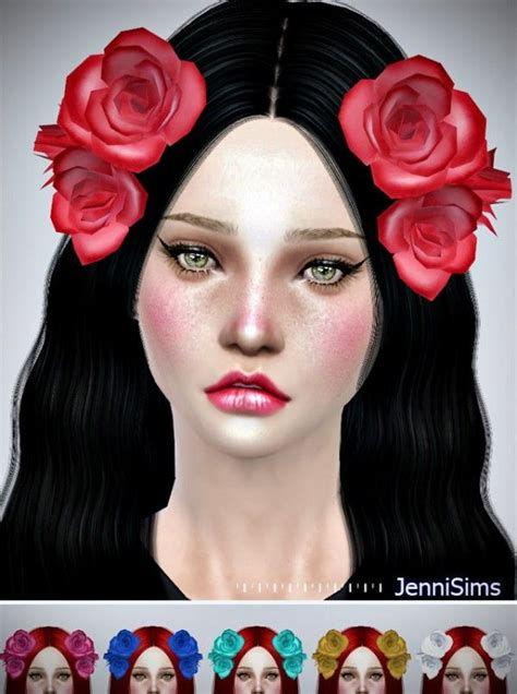 Jenni Sims Sets Of Accessory Flowers For Hair Sims Sims 4 Flowers