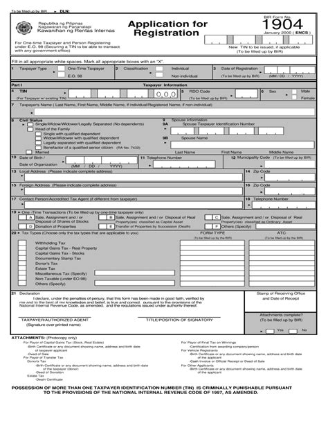 Bir Form 1902 Fillable Printable Forms Free Online