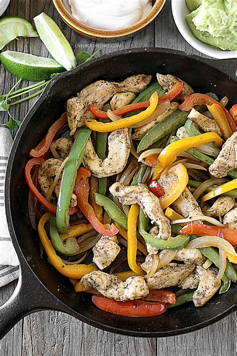 Return pepper mixture to pan and heat through. How to Make Chicken Fajitas in a Cast Iron Skillet - Live ...