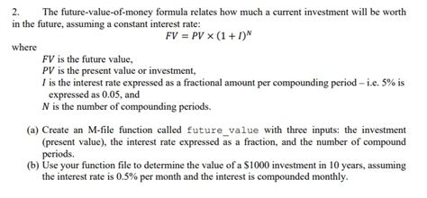 We asked the question of how much is life worth? Solved: The Future-value-of-money Formula Relates How Much ...