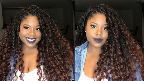 Ombre Crochet Braids For Fall Trendy Tresses River Curls Youtube