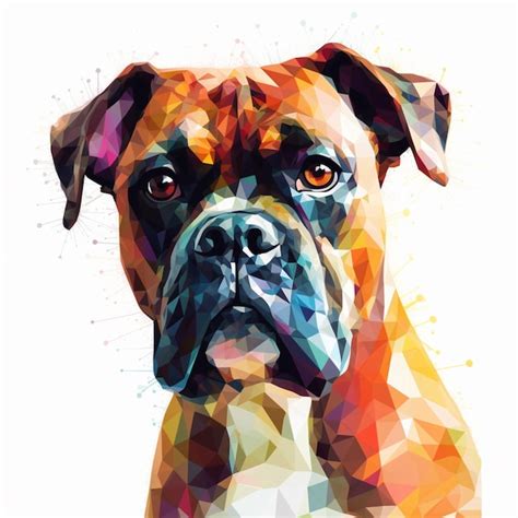 Premium Ai Image A Colorful Boxer Dog Painting With Watercolors
