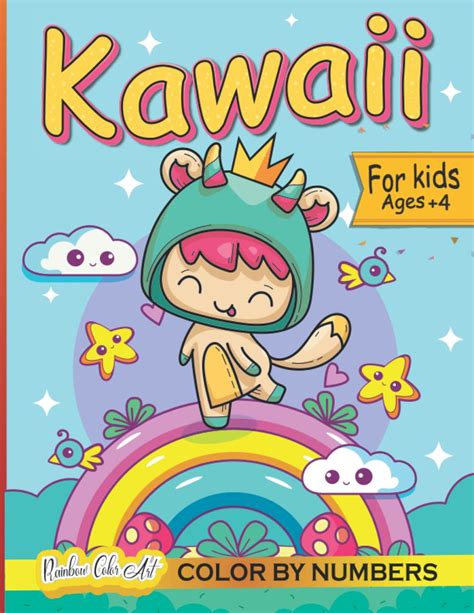 Kawaii Color By Numbers For Kids Kawaii Doodle Color By Number Book