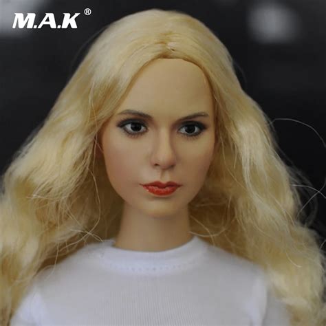 buy custom 1 6 scale women head sculpt european long curly hair headplay model