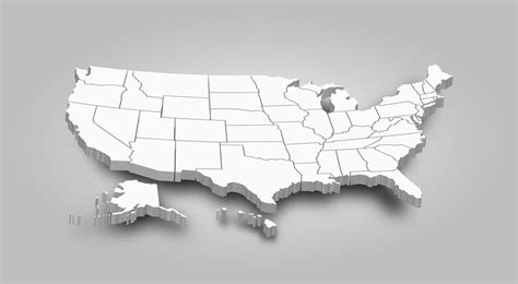 3d Map Of United State Of America 2461964 Vector Art At Vecteezy
