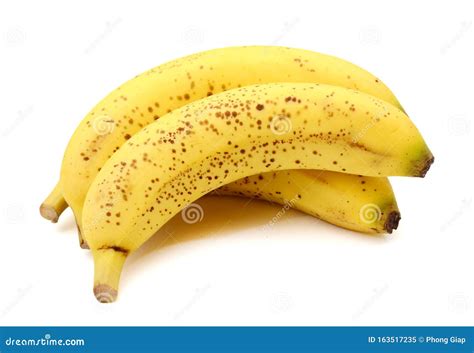 Fresh Banana Isolated On White Background Healthy Food Nutritious