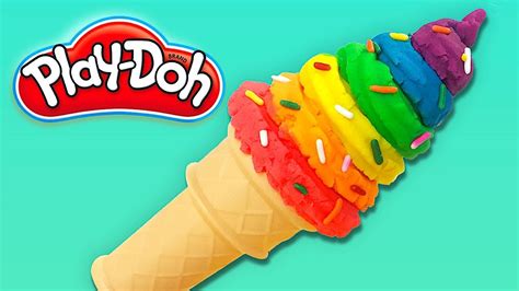 Diy Play Doh Learn Make Rainbow Soft Ice Cream Toy Soda Youtube