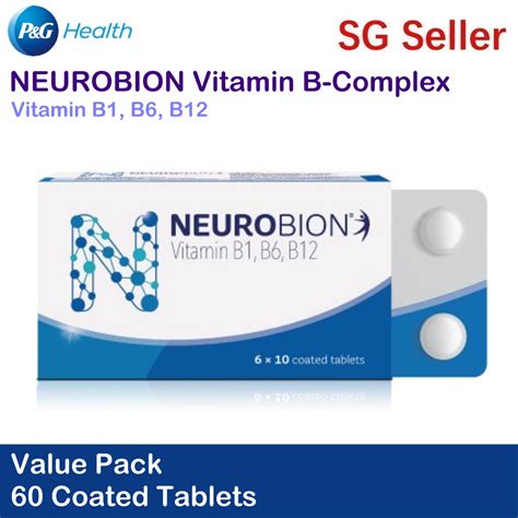neurobion vitamin b complex vitamin b1 b6 b12 value pack 60 coated tablets value
