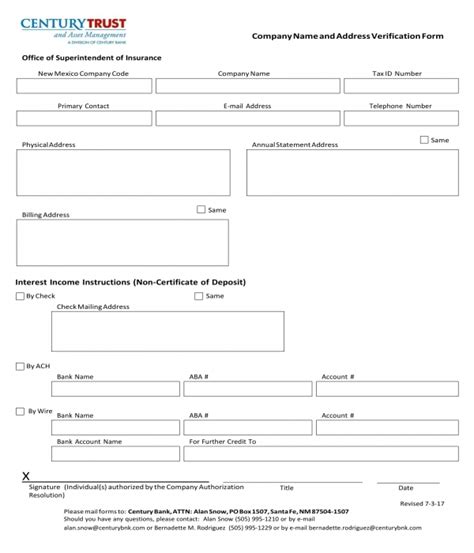 2022 Bank Verification Form Fillable Printable Pdf Amp Forms Handypdf