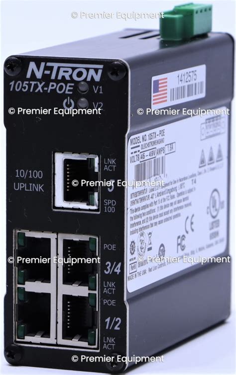 N Tron 105tx Poe Indusrtial Ethernet Switch Premier Equipment