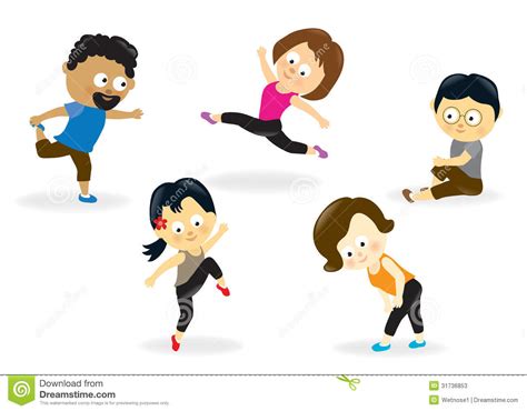 Fitness Class Stock Vector Illustration Of Clip American 31736853