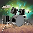 5 Piece Complete Adult Drum Set Cymbals Full Size Kit w/ Stool & Sticks ...