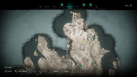 Assassins Creed Valhalla Isle Of Skye Map Opals And Collectibles