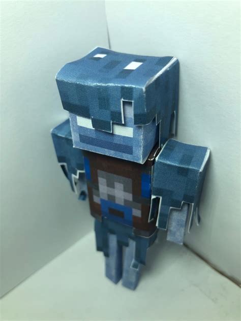 Pixel Papercraft Melee Armored Stray Minecraft Dungeons