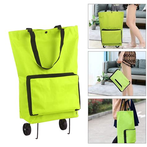 Foldable Shopping Trolley Bag With Wheels Collapsible Shopping Cart