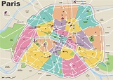 Karte von Paris - Eine Karte von Paris (Île-de-France - Frankreich)