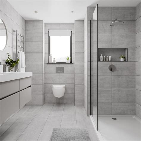 Modern Bathroom Wall And Floor Tiles Tribun Melayu