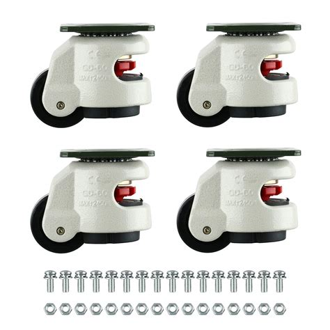 Dasmarine 4 Pack Casters Wheels Leveling Casters Gd 60f Plate Mounted